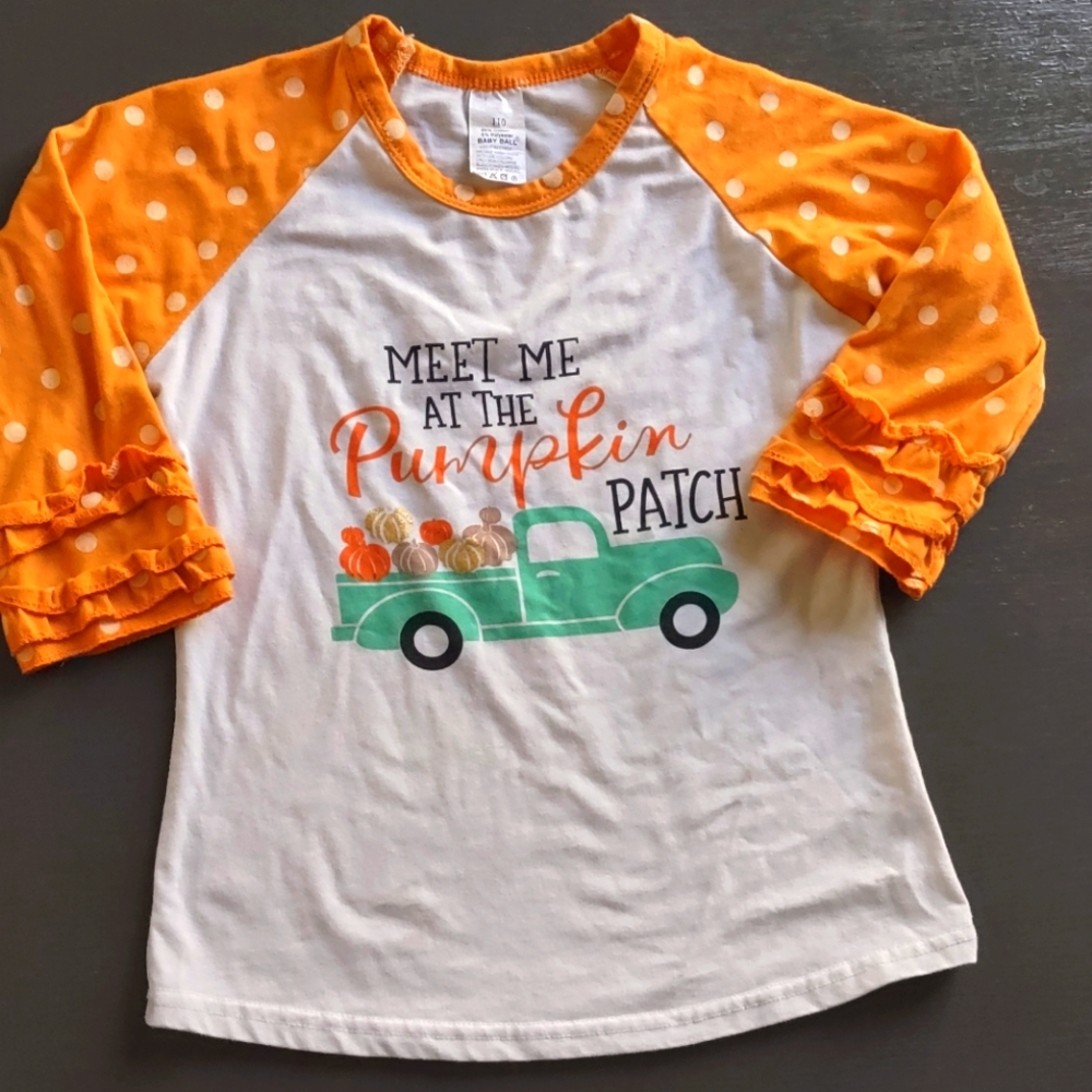 Girls Fall 3/4 Sleeve T shirt